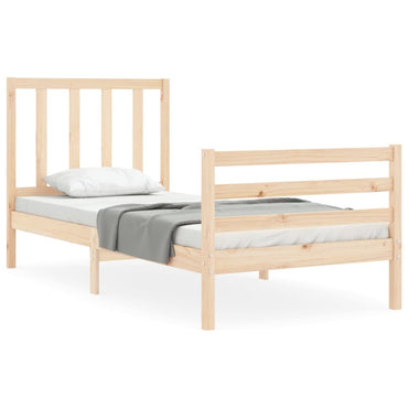 Bed Frame With Headboard Single Solid Wood