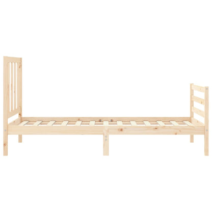 Bed Frame With Headboard Single Solid Wood