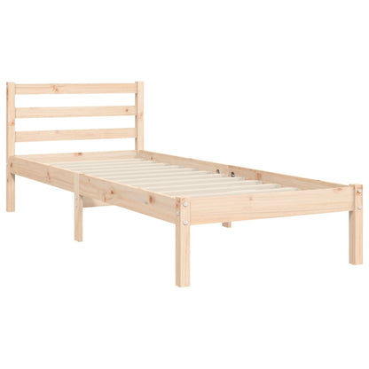 Bed Frame With Headboard Single Solid Wood