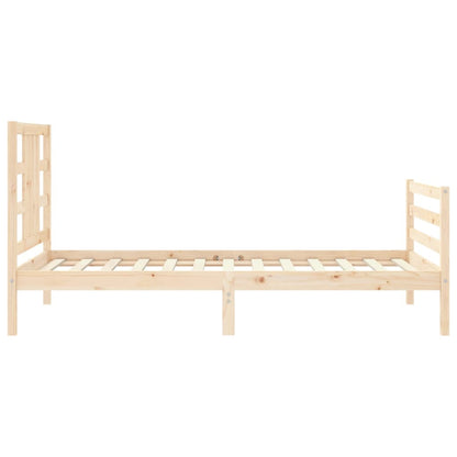 Bed Frame With Headboard Single Solid Wood