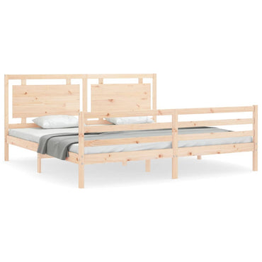 Bed Frame With Headboard Super King Size Solid Wood