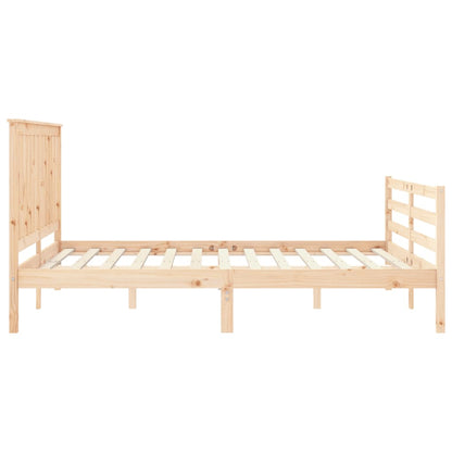 Bed Frame With Headboard King Size Solid Wood