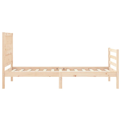 Bed Frame With Headboard Single Solid Wood