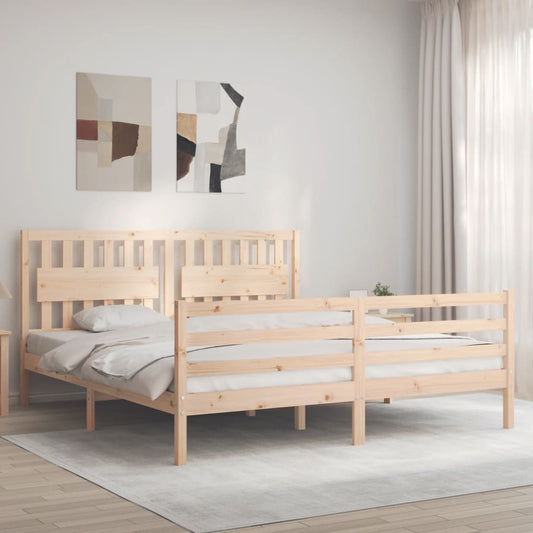 Bed Frame With Headboard Super King Size Solid Wood