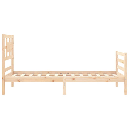 Bed Frame With Headboard Single Solid Wood