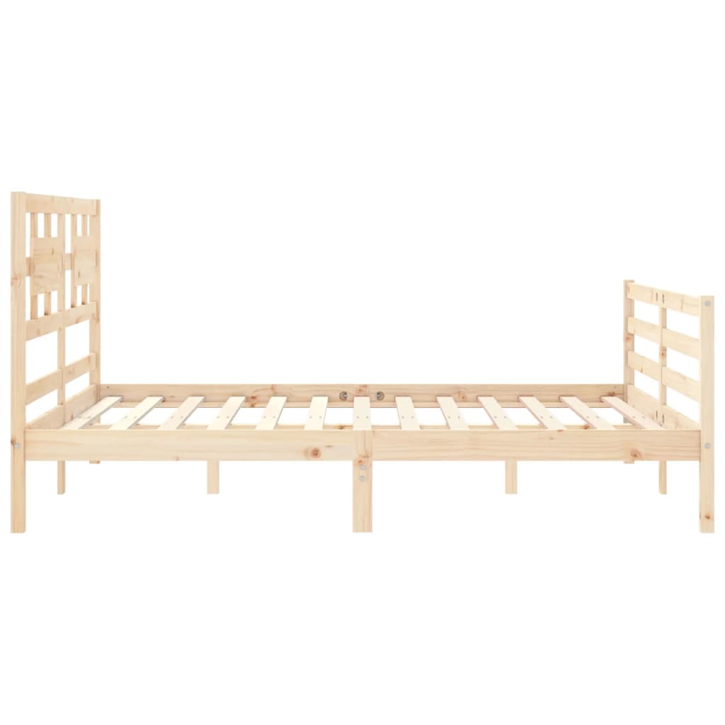 Bed Frame With Headboard King Size Solid Wood