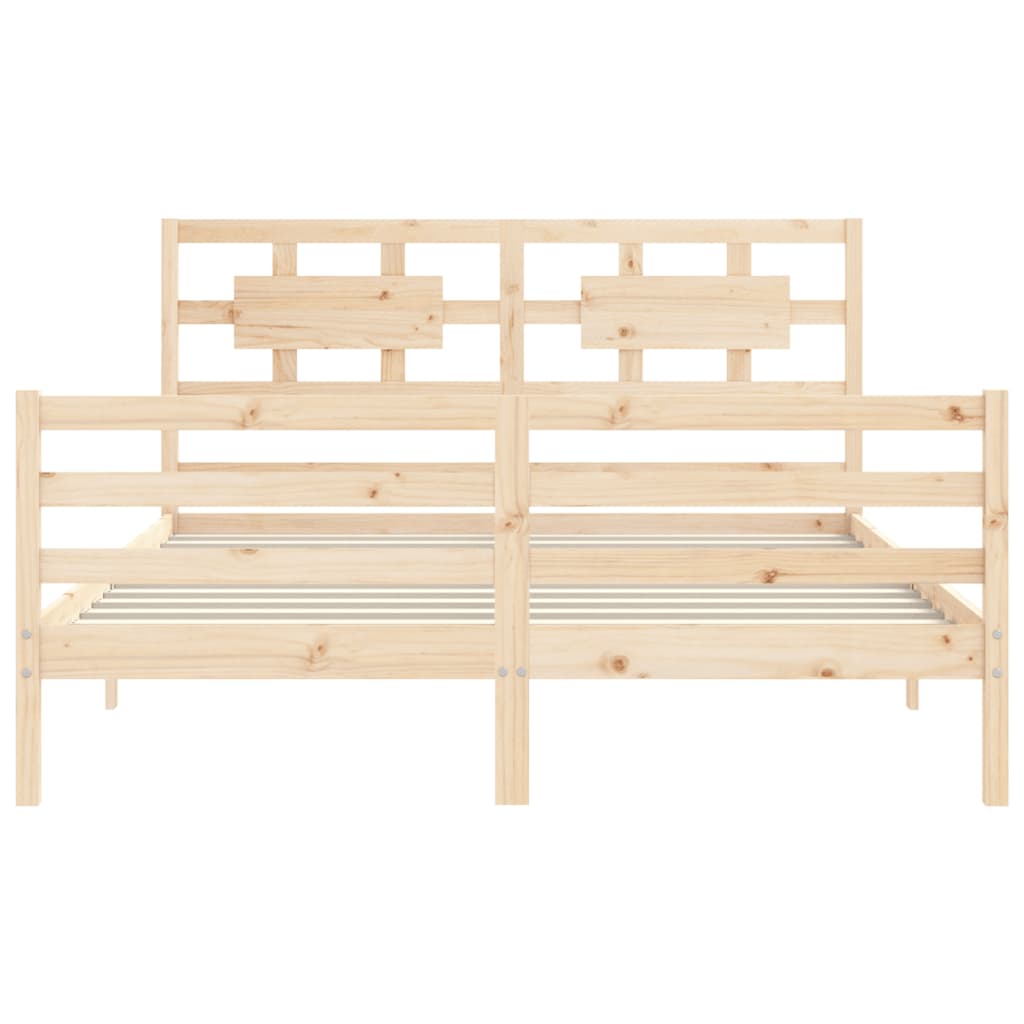 Bed Frame With Headboard King Size Solid Wood