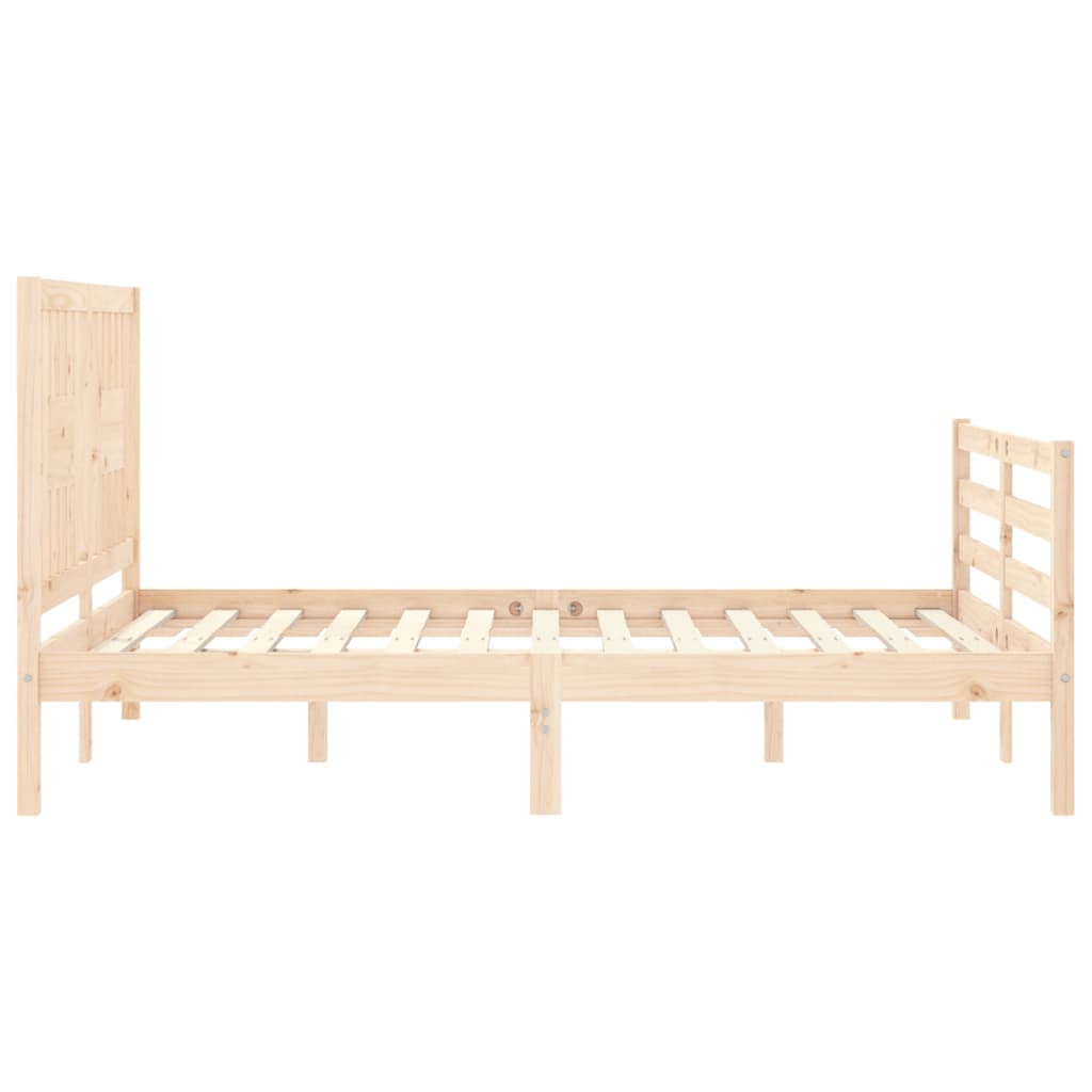 Bed Frame With Headboard Single Solid Wood