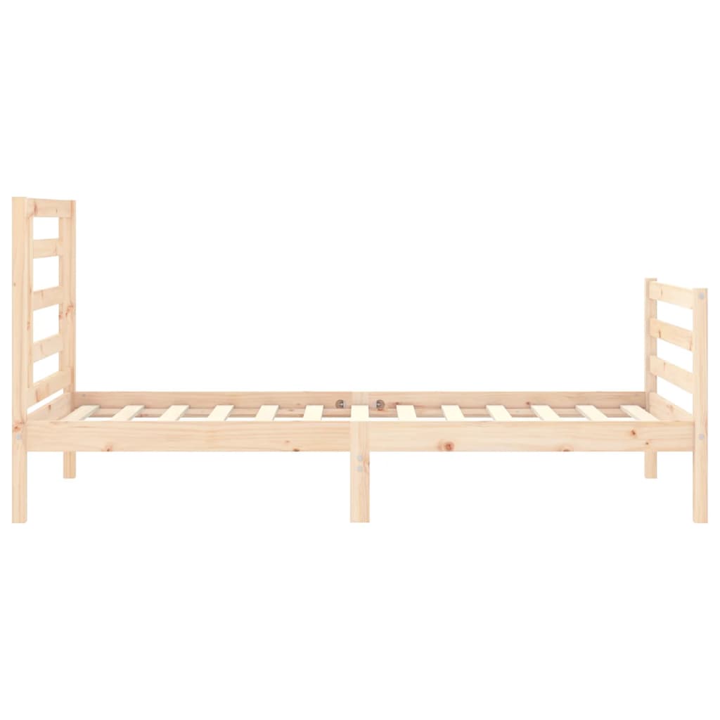 Bed Frame With Headboard Single Solid Wood