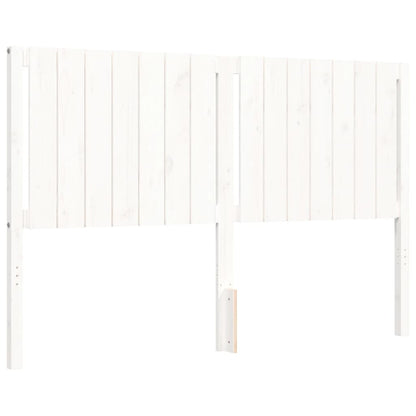 Bed Frame With Headboard White King Size Solid Wood