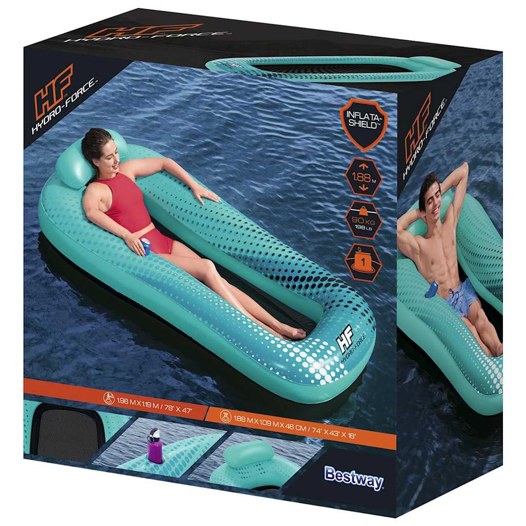 Bestway Hydro Force Sol Venture Mesh Lounge Float 188X109 Cm Blue