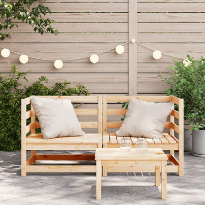 Garden Sofas Corner 2 Pcs 70X70X67 Cm Solid Wood Pine