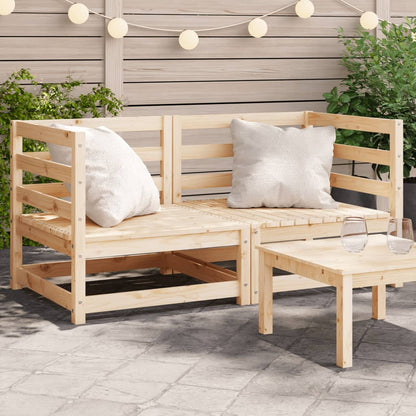 Garden Sofas Corner 2 Pcs 70X70X67 Cm Solid Wood Pine