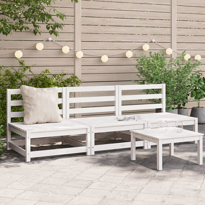 Garden Sofas Armless 3 Pcs White 70X70X67 Cm Solid Wood Pine