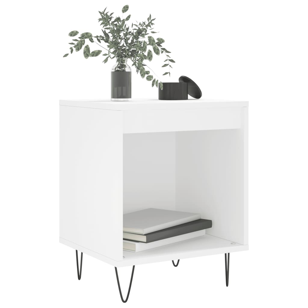 Bedside Cabinet White 40X35X50 Cm Engineered Wood