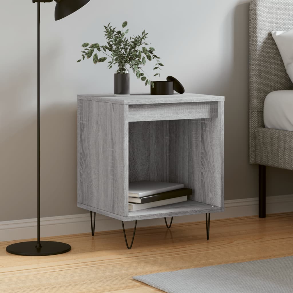 Bedside Cabinet Grey Sonoma 40X35X50 Cm Engineered Wood