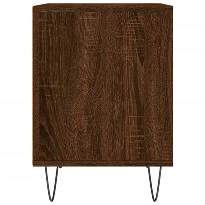 Bedside Cabinet Brown Oak 40X35X50 Cm Engineered Wood