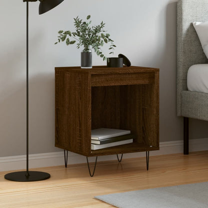 Bedside Cabinet Brown Oak 40X35X50 Cm Engineered Wood