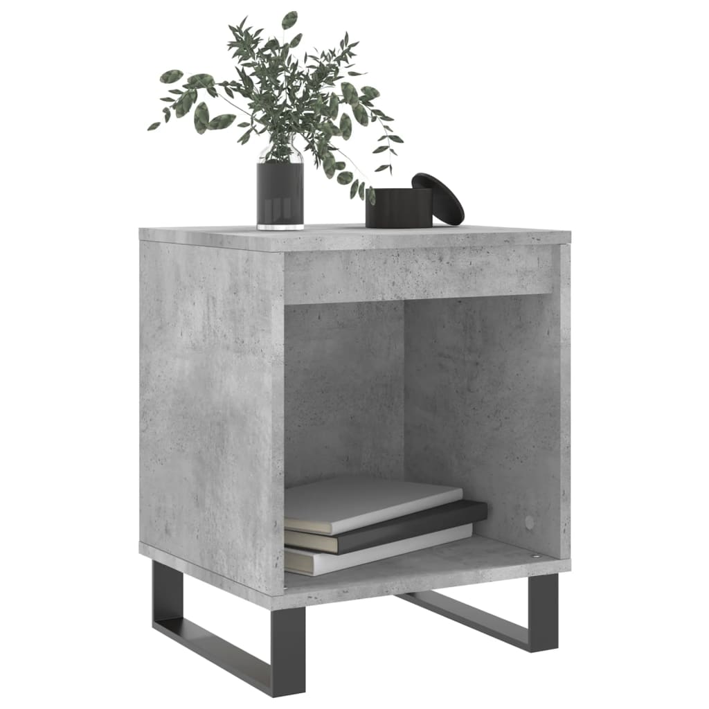 Bedside Cabinet Concrete Grey 40X35X50 Cm Engineered Wood