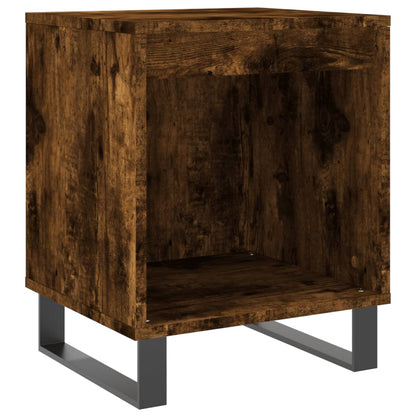 Bedside Cabinet Smoked Oak 40X35X50 Cm Engineered Wood