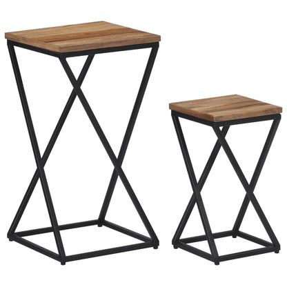 Side Tables 2 Pcs Solid Reclaimed Teak