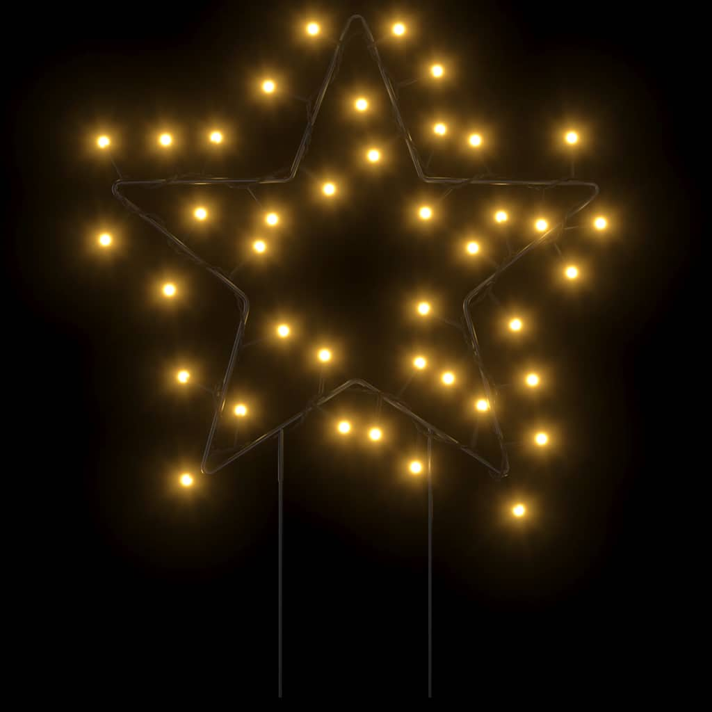 Christmas Light Decorations With Spikes 3 Pcs Star 50 Leds 29 Cm