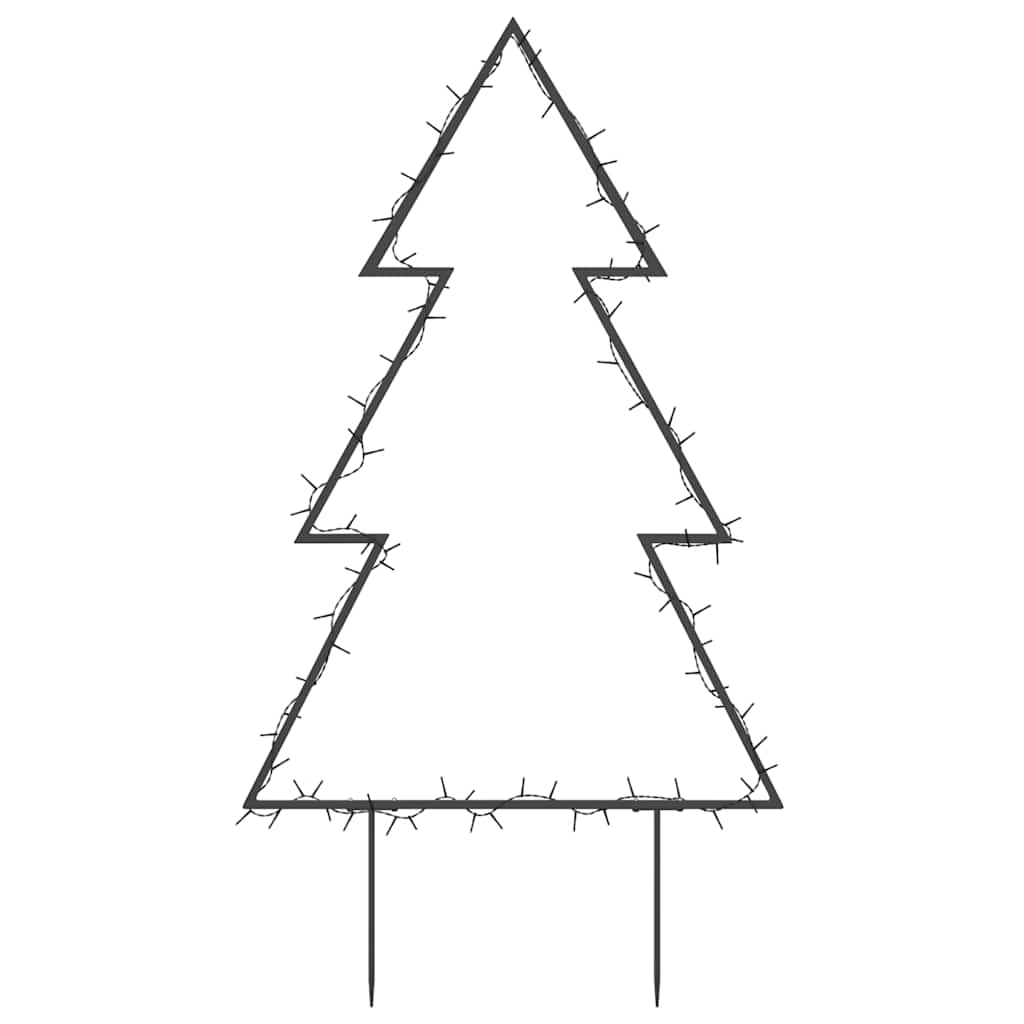 Christmas Light Decoration With Spikes Tree 80 Leds 60 Cm