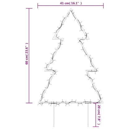 Christmas Light Decoration With Spikes Tree 80 Leds 60 Cm