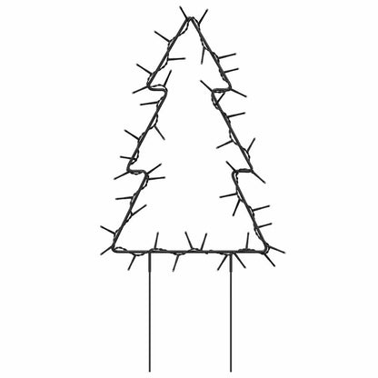 Christmas Light Decorations With Spikes 3 Pcs Tree 50 Leds 30 Cm