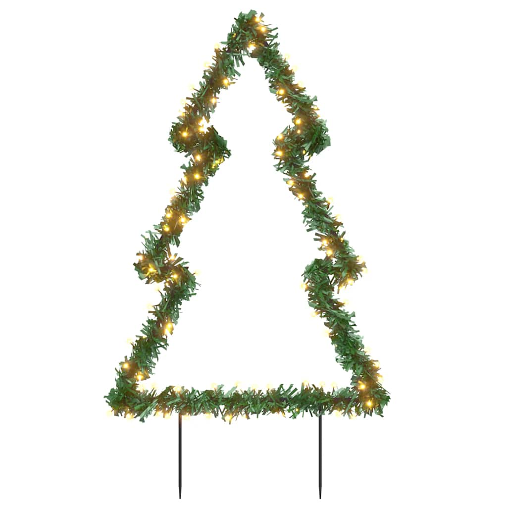 Christmas Light Decoration With Ground Spikes Tree 115 Leds 90 Cm