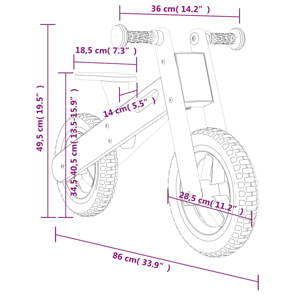 Balance Bike For Children Blue Printed