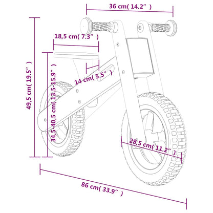 Balance Bike For Children Blue Printed