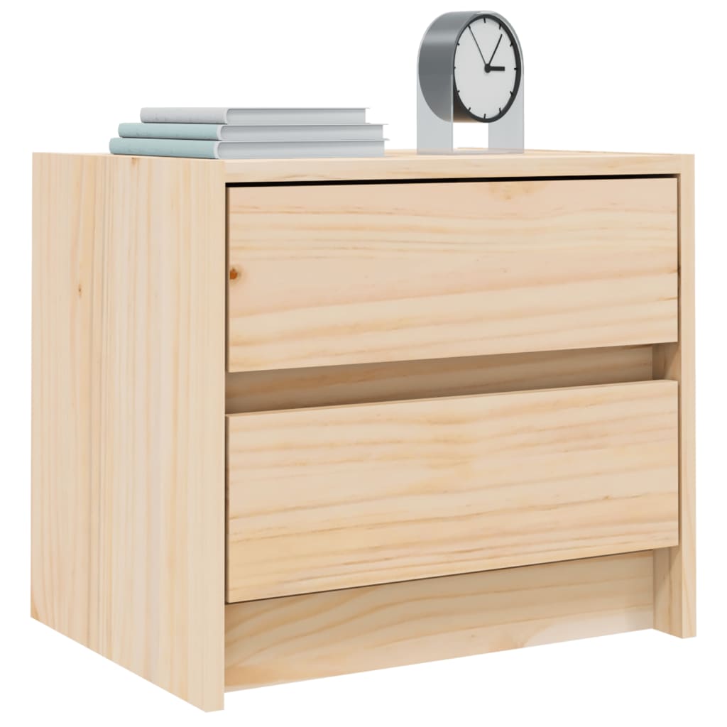 Bedside Cabinet 40X31X35.5 Cm Solid Wood Pine