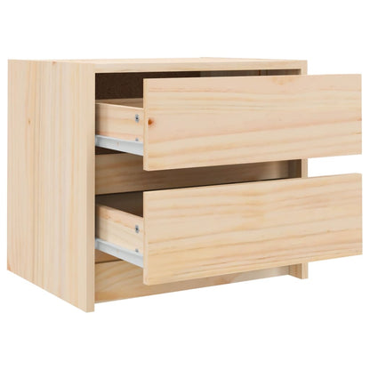 Bedside Cabinet 40X31X35.5 Cm Solid Wood Pine