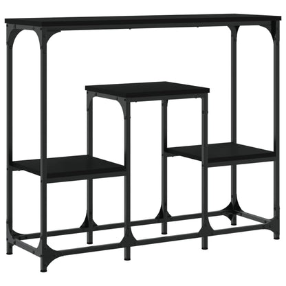 Console Table Black 89.5X28X76 Cm Engineered Wood