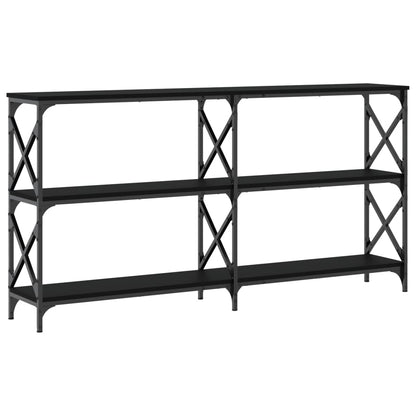 Console Table Black 156X28X80.5 Cm Engineered Wood