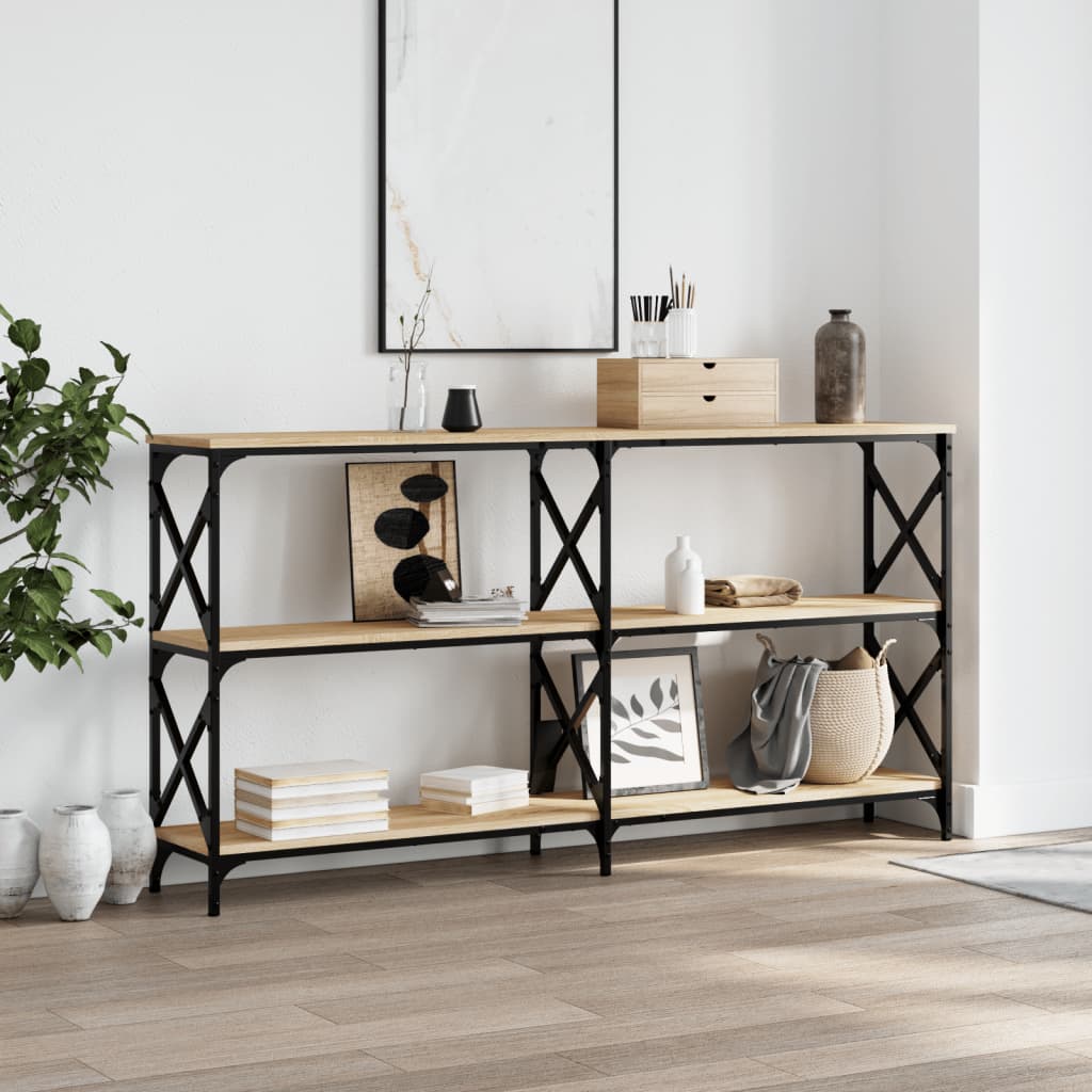 Console Table Sonoma Oak 200X28X80.5 Cm Engineered Wood