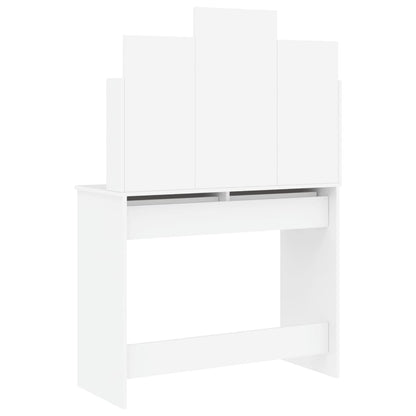 Dressing Table With Mirror White 96X39X142 Cm