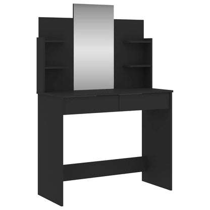 Dressing Table With Mirror Black 96X39X142 Cm