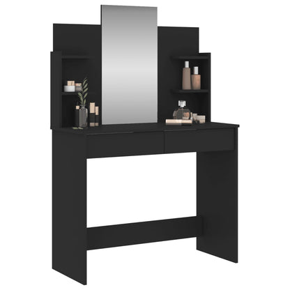 Dressing Table With Mirror Black 96X39X142 Cm