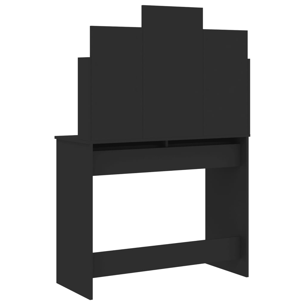 Dressing Table With Mirror Black 96X39X142 Cm