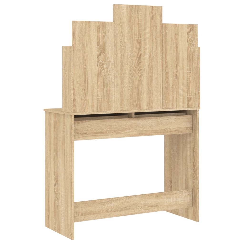 Dressing Table With Mirror Sonoma Oak 96X39X142 Cm