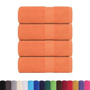 Guest Towels 4 Pcs Orange 30X50 Cm 360 Gsm 100% Cotton