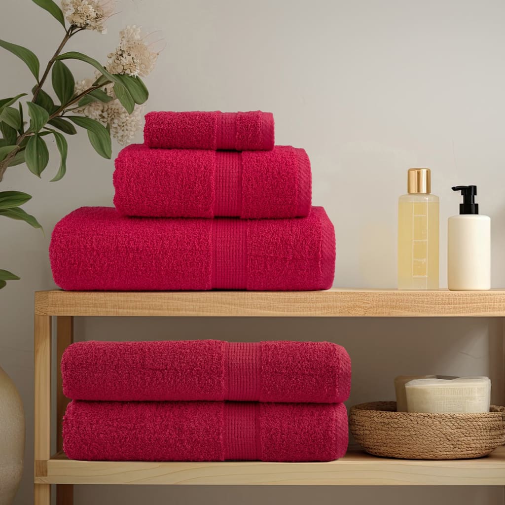 Premium Towels Solund 4 Pcs Red 100X200 Cm 600 Gsm