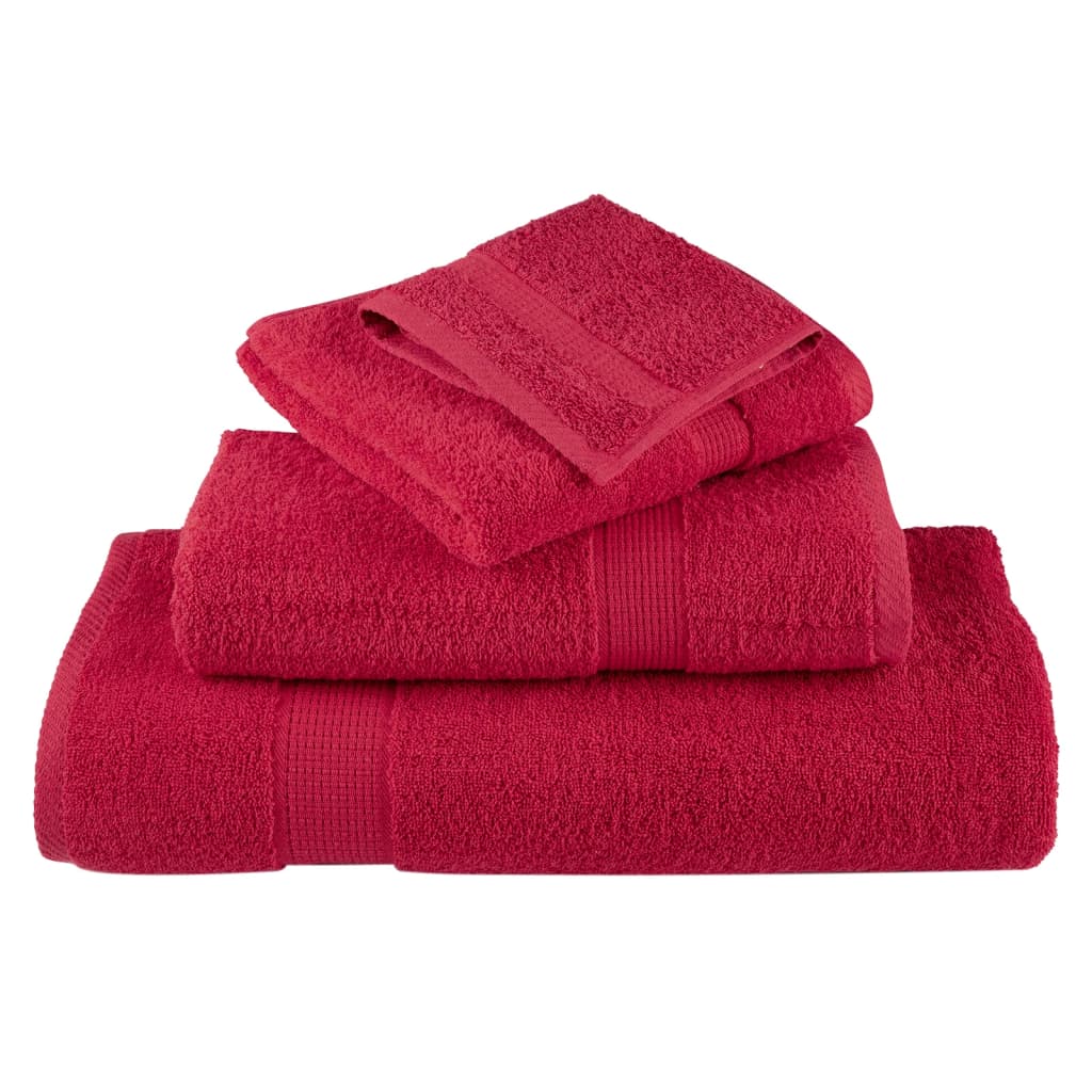 Premium Towels Solund 4 Pcs Red 100X200 Cm 600 Gsm