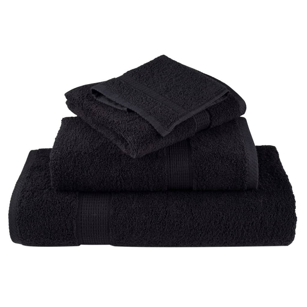 Premium Sauna Towels Solund 2 Pcs Black 80X200 Cm 600 Gsm