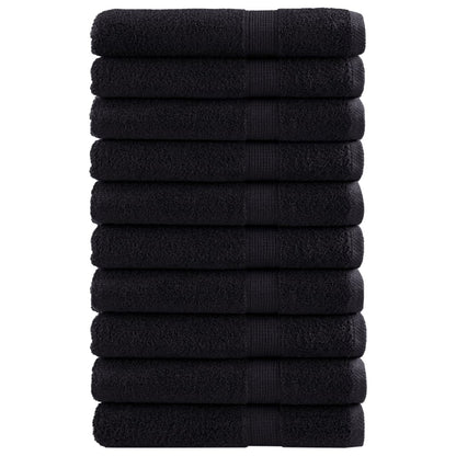 Premium Sauna Towels Solund 10 Pcs Black 80X200 Cm 600 Gsm