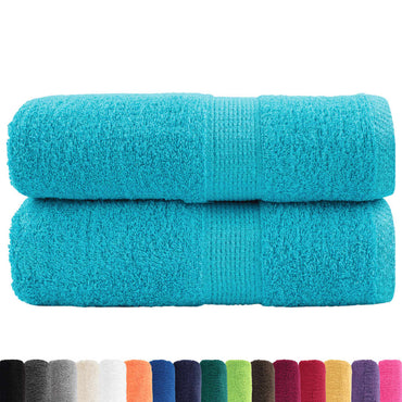 Premium Guest Towels Solund 2 Pcs Turquoise 30X50 Cm 600 Gsm