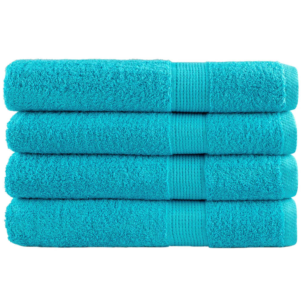 Premium Towels Solund 4 Pcs Turquoise 100X200 Cm 600 Gsm