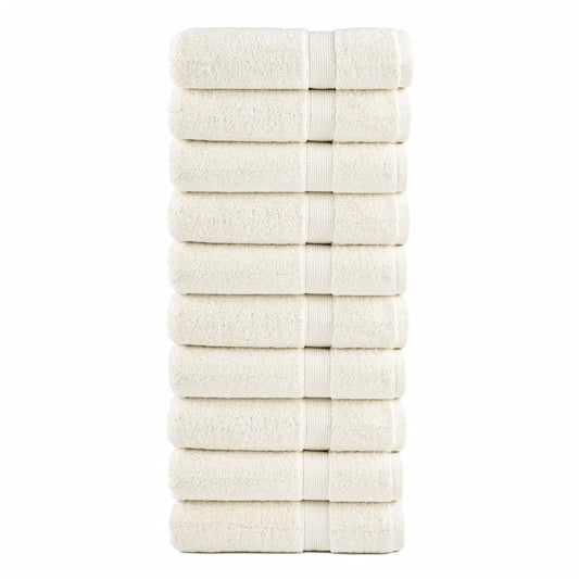 Premium Hand Towels Solund 10 Pcs Cream 50X100 Cm 600 Gsm